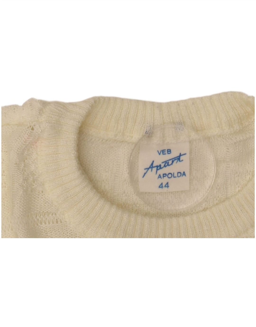 Apart Dame sweater med rund hals EU 44 XL Off White