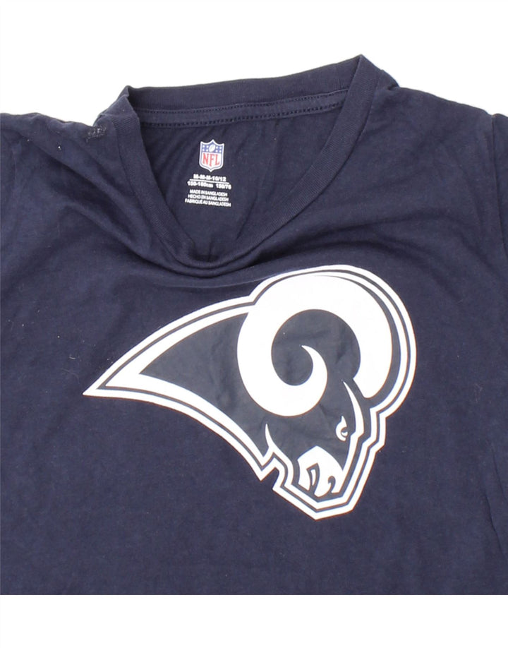 NFL Boys Graphic T-Shirt Top 10-11 Years Medium Navy Blue Cotton Vintage NFL and Second-Hand NFL from Messina Hembry 