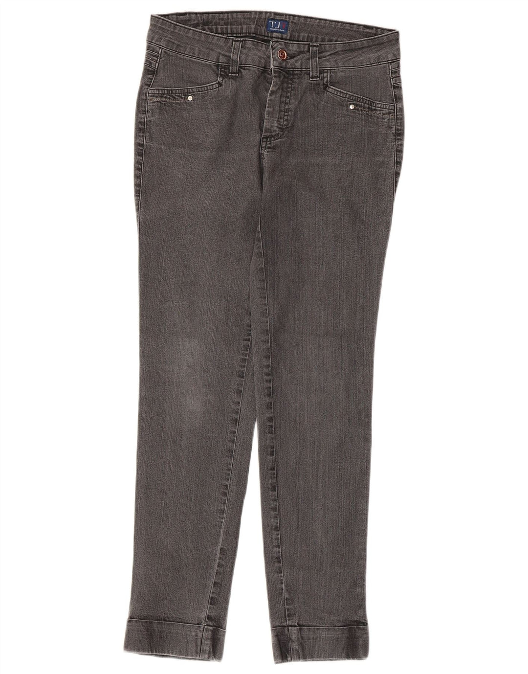 Trussardi Dame Slim Jeans W26 L28 Grå Bomuld