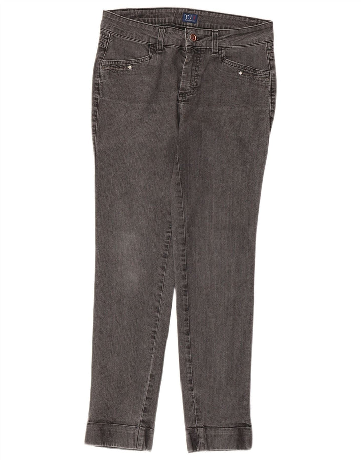 Trussardi Dame Slim Jeans W26 L28 Grå Bomuld