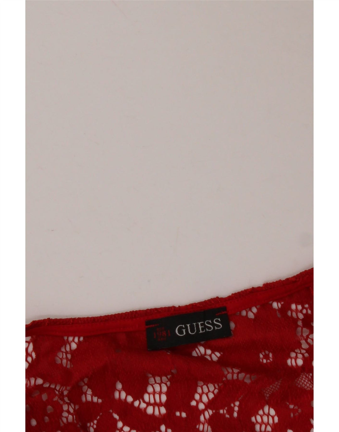 GUESS Damebluse Top UK 12 Medium Red Floral