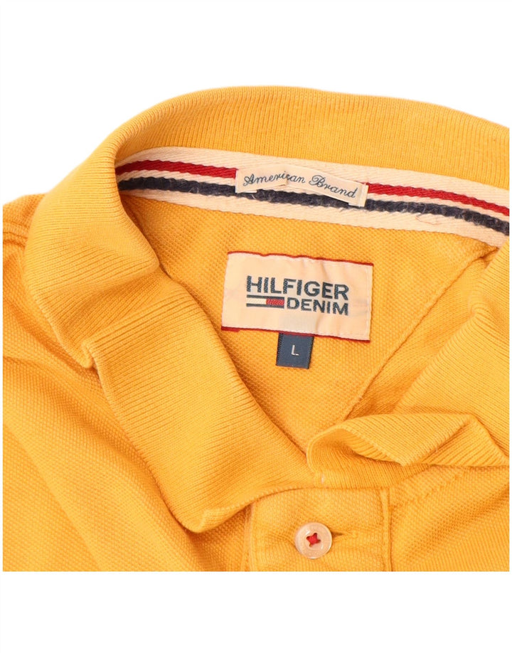 Tommy Hilfiger Herre Polo Shirt Stor Gul Bomuld