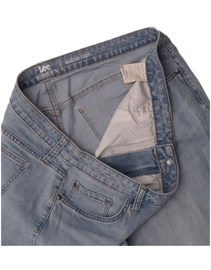 LEE dameryttere mellemhøje capri jeans US 20 3XL W40 L23 blå bomuld