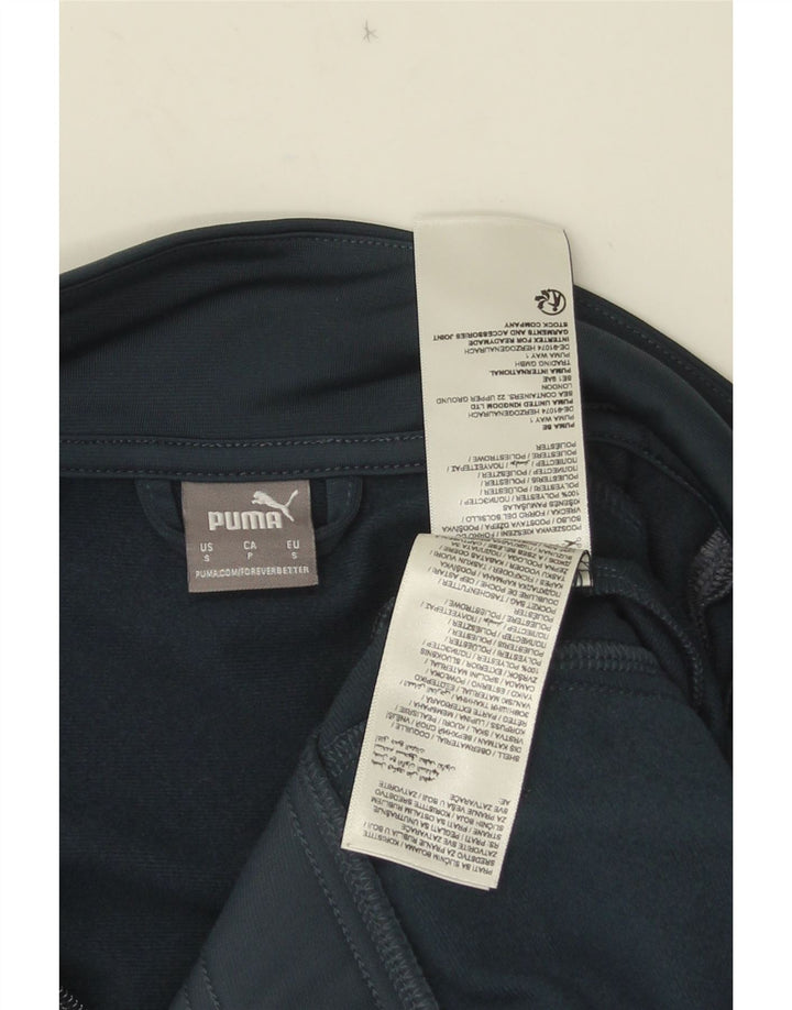 Puma træningsdragt topjakke til kvinder UK 10 Small Blue Colourblock Polyester