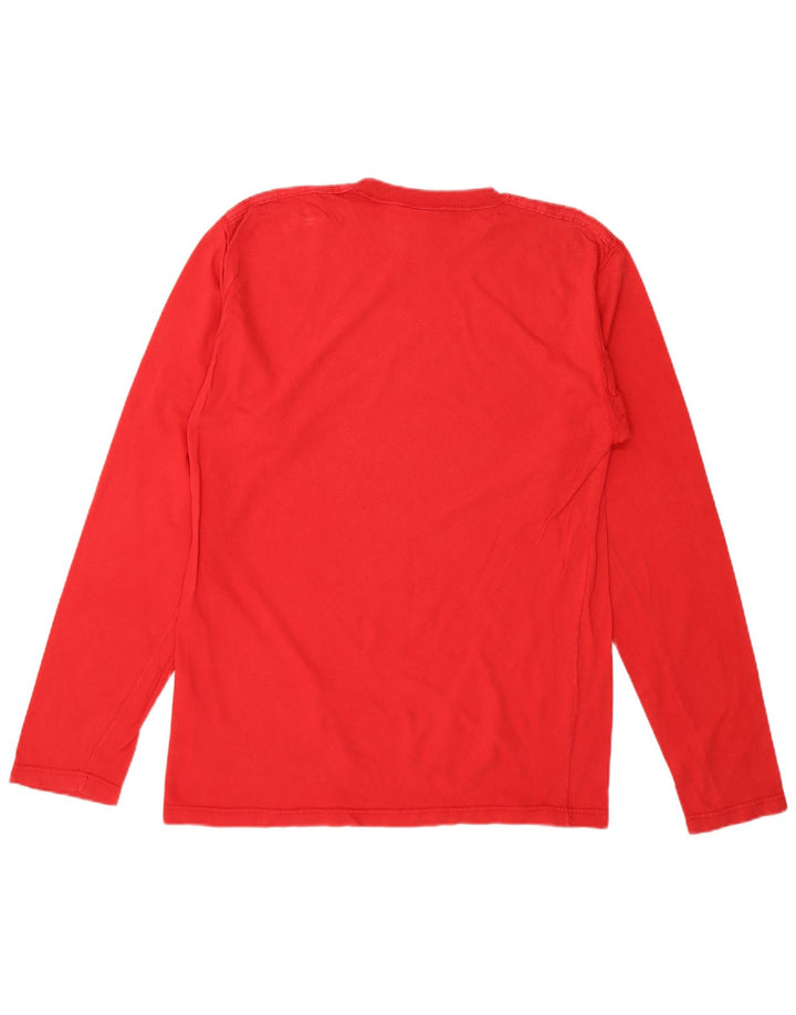 Adidas Herre Top Langærmet UK 36/38 Lille Rød