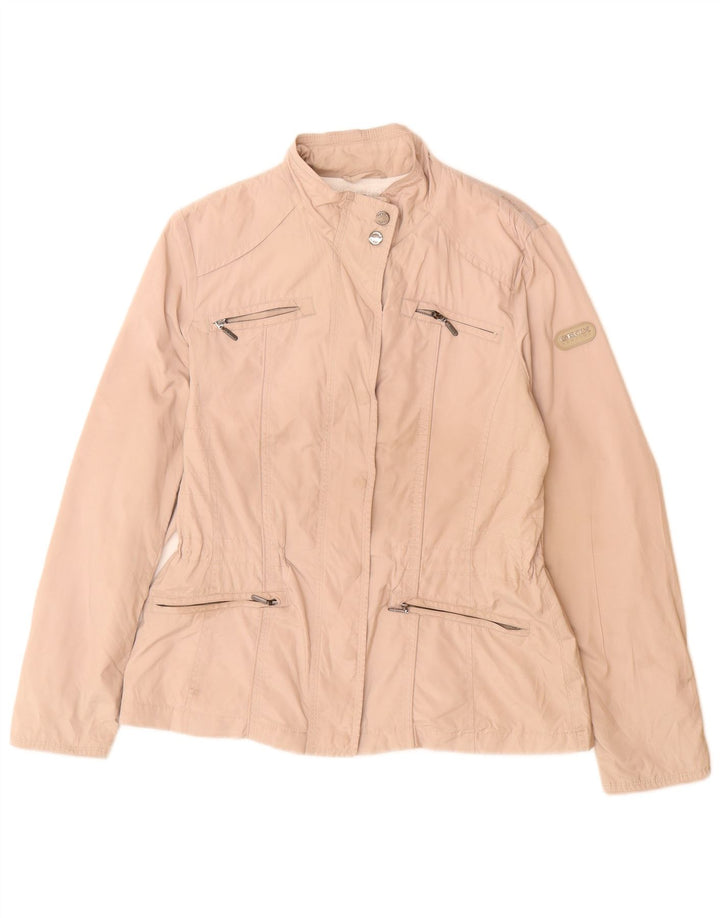 Geox Respira Womens Utility Jacket UK 10 Small Beige Polyester