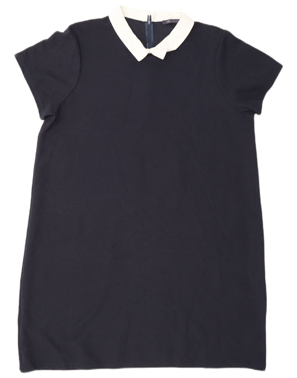 Marks & Spencer Womens Shift Dress UK 20 2XL Navy Blue Polyester