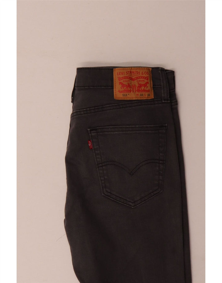 Levi's Herre 511 Slim Jeans W33 L32 Grå Bomuld
