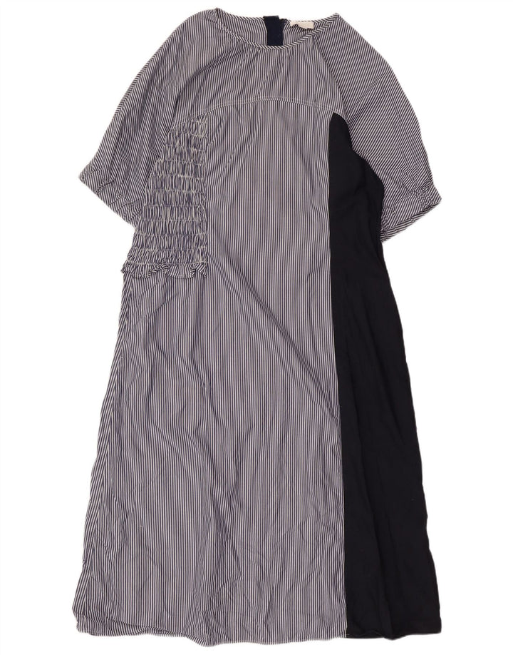 COS Dame Maxikjole EU 44 XL Marineblå Nålestribet bomuld