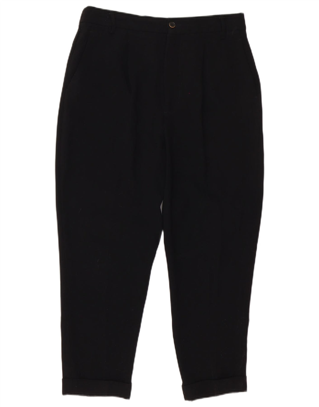 Zara Dame tilspidsede Capri Bukser Medium W30 L23 Sort