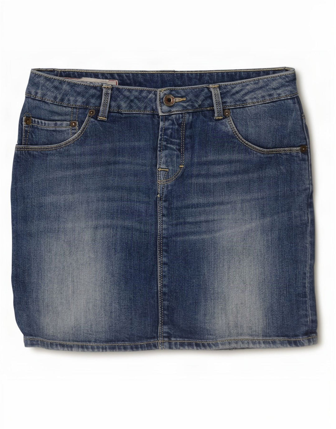 Napapijri Dame Mini Denim Nederdel W27 Lille Blå Bomuld