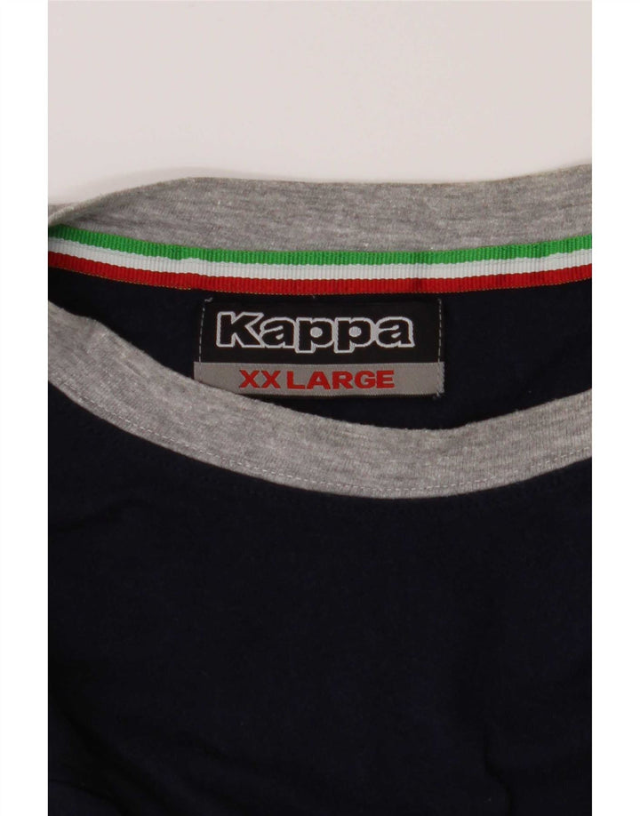 Kappa herre T-shirt top 2XL marineblå