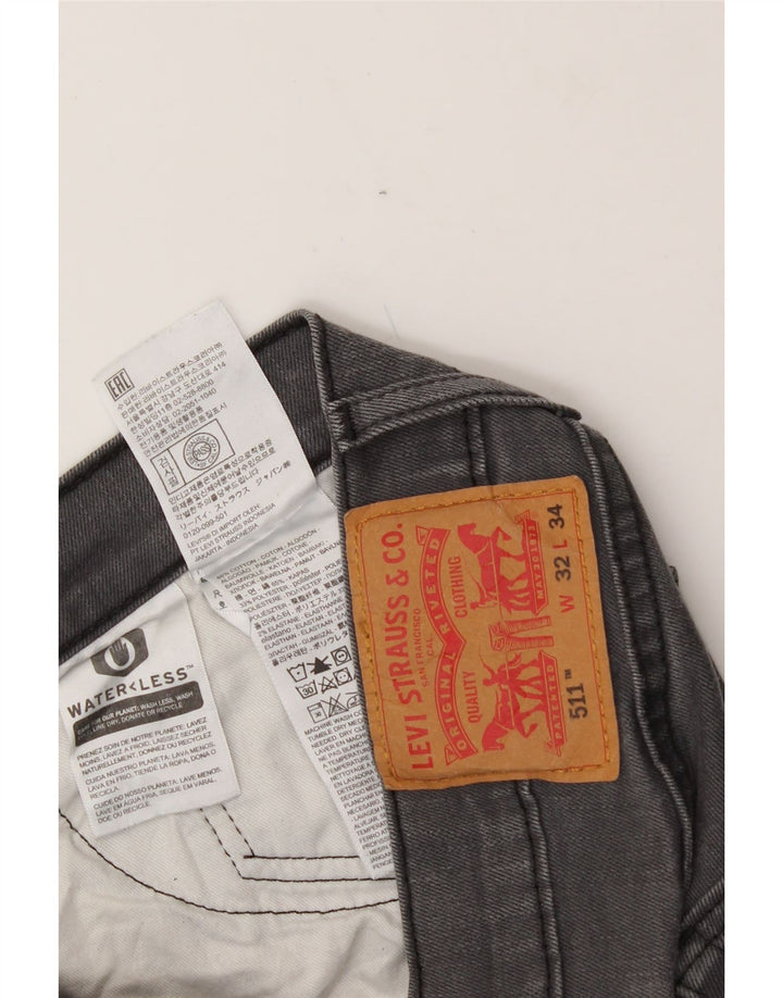 LEVI'S Mens 511 Slim Jeans W32 L34 Grey Cotton Vintage Levi's and Second-Hand Levi's from Messina Hembry 