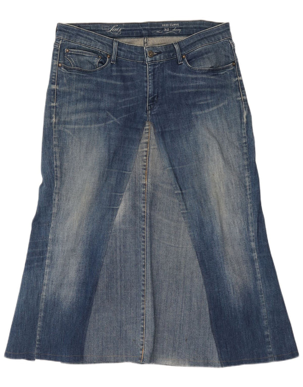 Levi's Dame Demi Curve Skinny denimnederdel W32 Stor blå bomuld