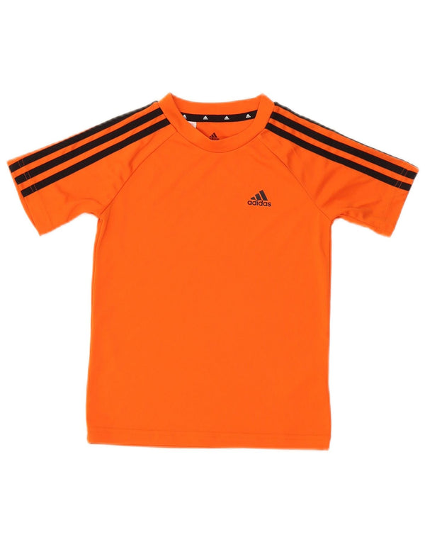 Adidas Boys Aeroready T-Shirt Top 7-8 år Orange Polyester