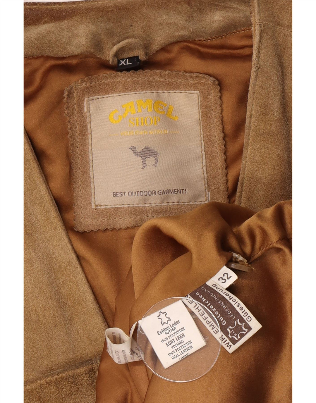 Camel Active Herre ruskindsvest XL Beige Læder