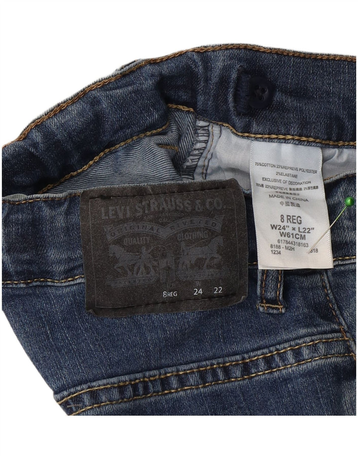 Levi's Boys 511 Slim Jeans 7-8 år W24 L22 Blå Bomuld