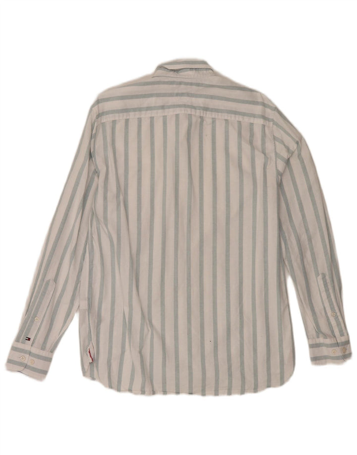 Tommy Hilfiger Herre Regular Fit skjorte Medium hvid stribet bomuld