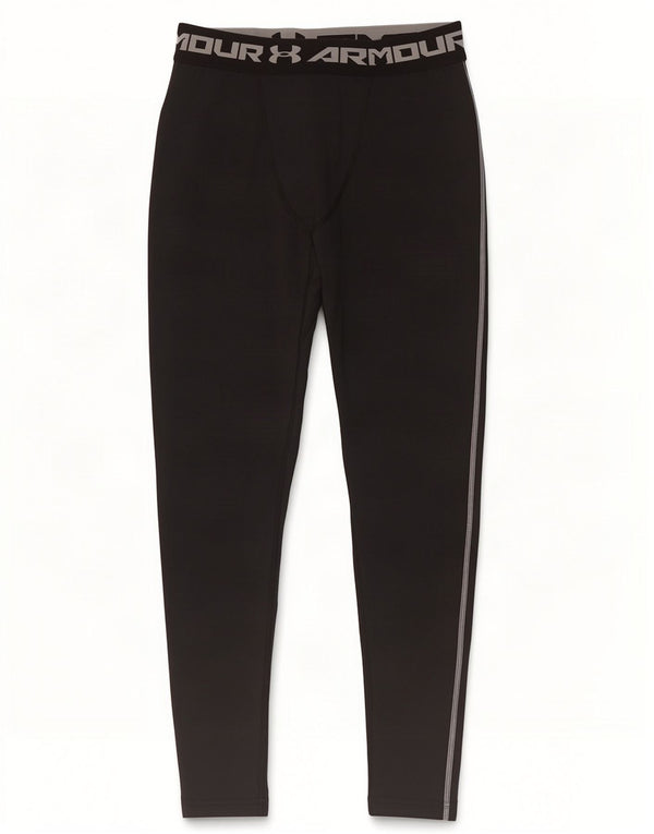 Under Armour Boys Cold Gear Leggings 11-12 år Large Black Colourblock