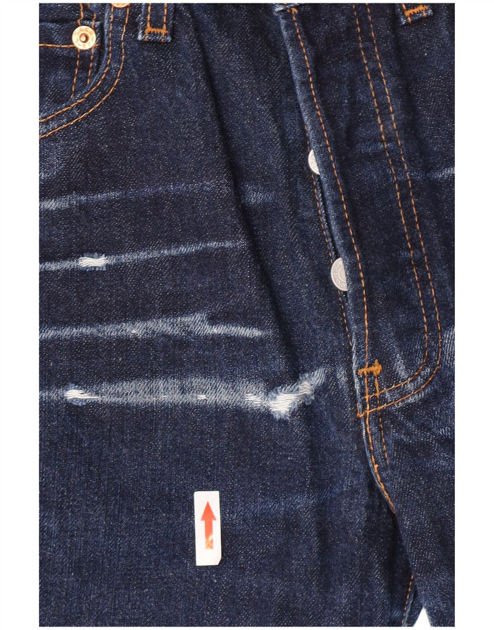 Levi's Herre 501 Straight Jeans W28 L34 Marineblå Bomuld
