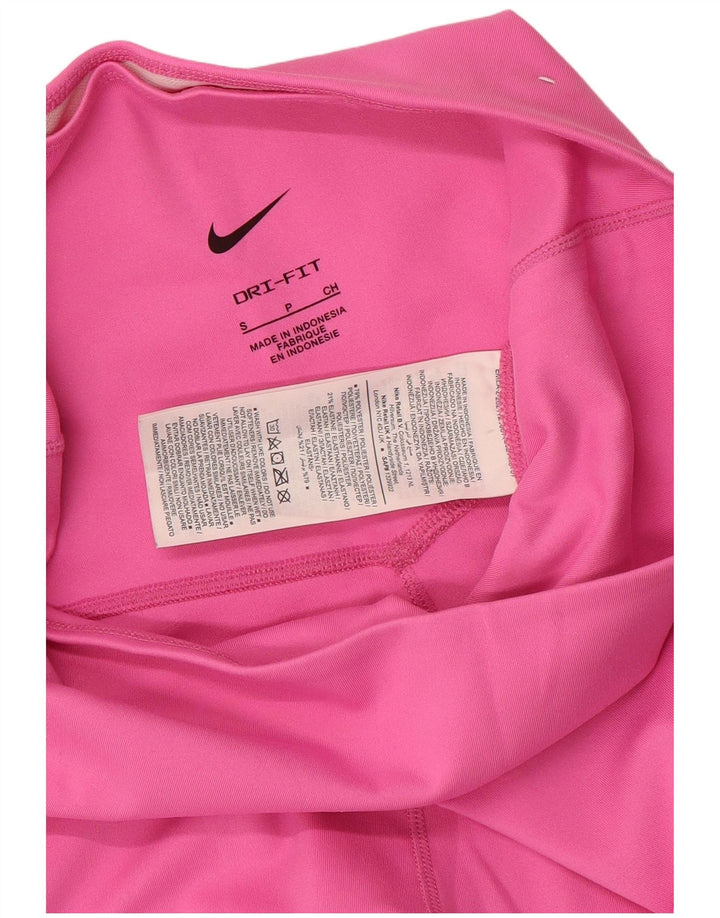 Nike Dame Dri Fit sportsshorts UK 8 Small Pink Polyester