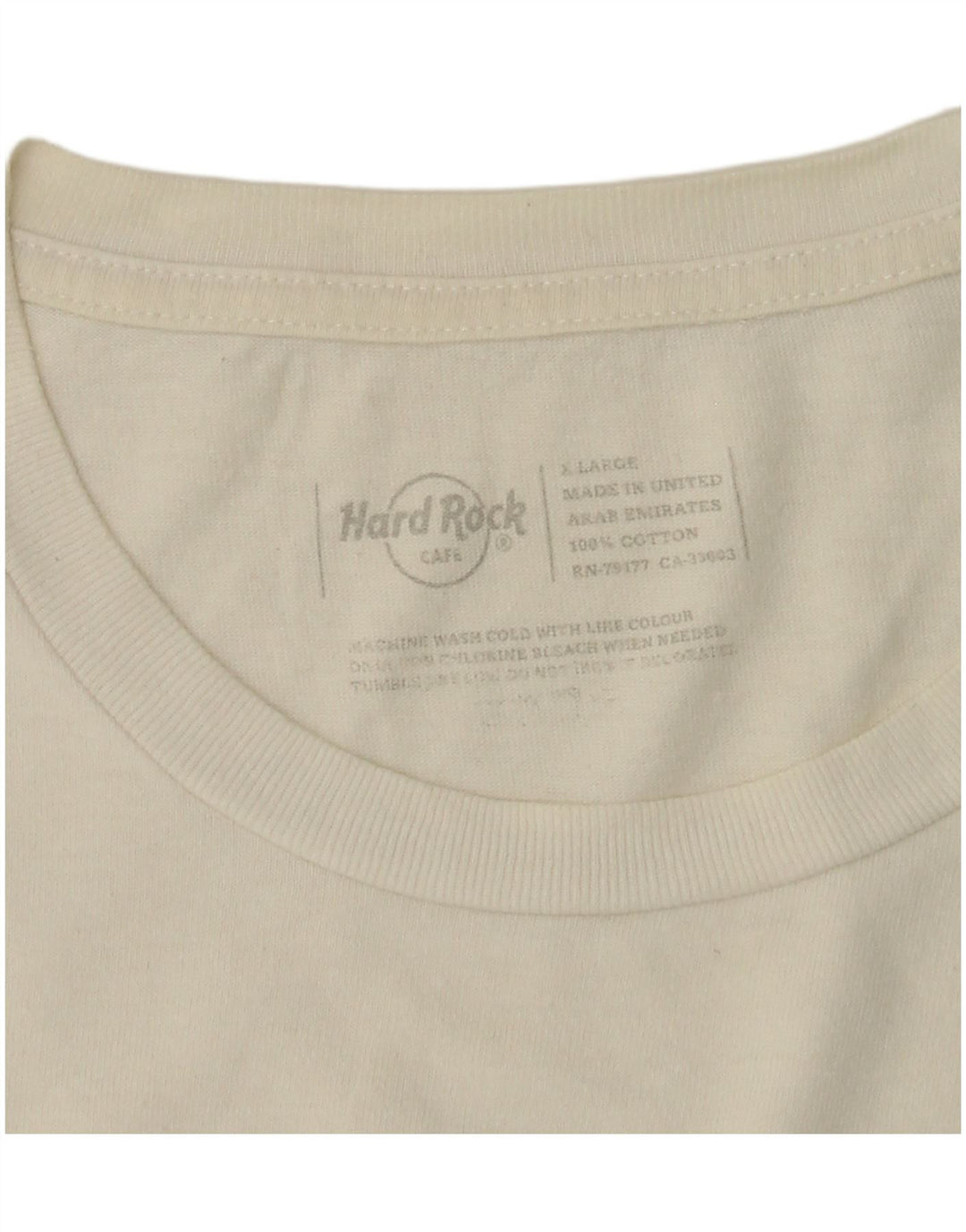 Hard Rock Cafe Dame Dublin Grafisk T-Shirt Top UK 18 XL Hvid Bomuld