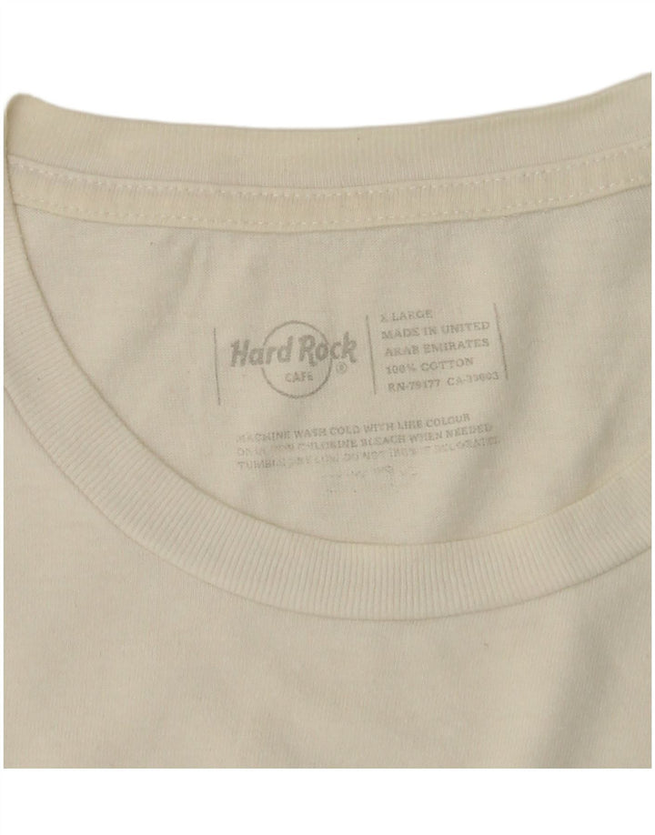 Hard Rock Cafe Dame Dublin Grafisk T-Shirt Top UK 18 XL Hvid Bomuld