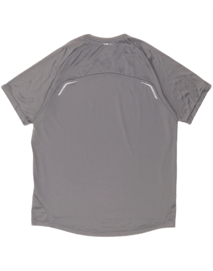 Adidas Herre grafisk T-shirt Top XL Grå Polyester