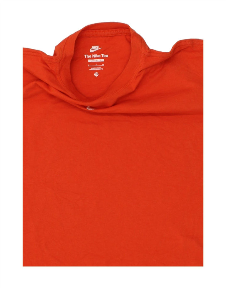 NIKE Herre Loose Fit T-Shirt Top Lille Rød Bomuld