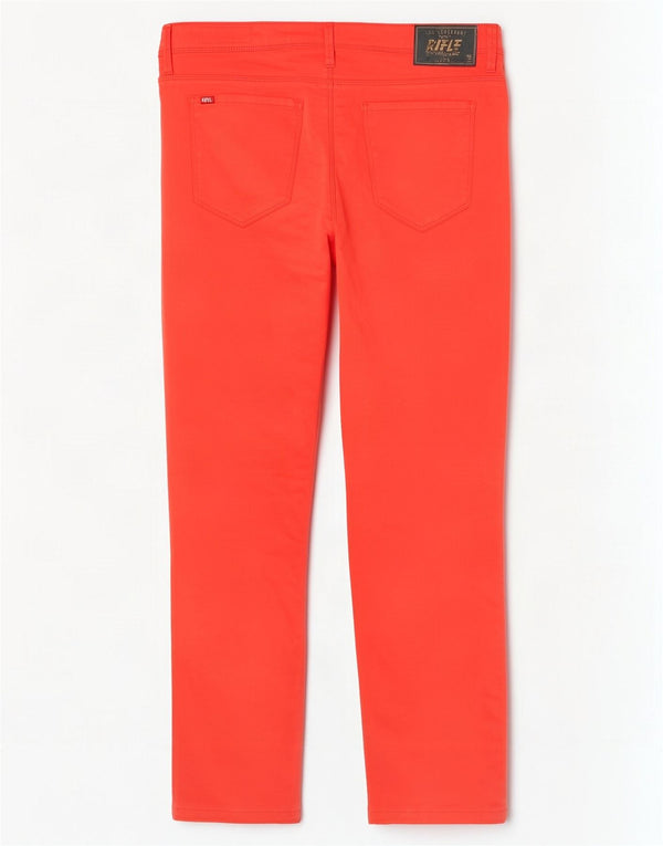 Rifle Dame Crudella Mid Rise Slim Casual Bukser W32 L28 Rød Bomuld