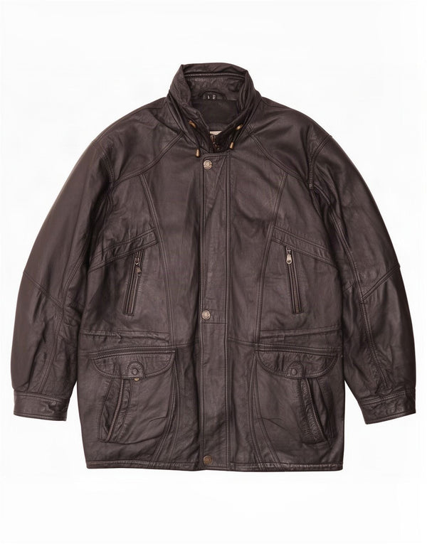 CLASSIC Herre Læderjakke UK 40 Large Sort