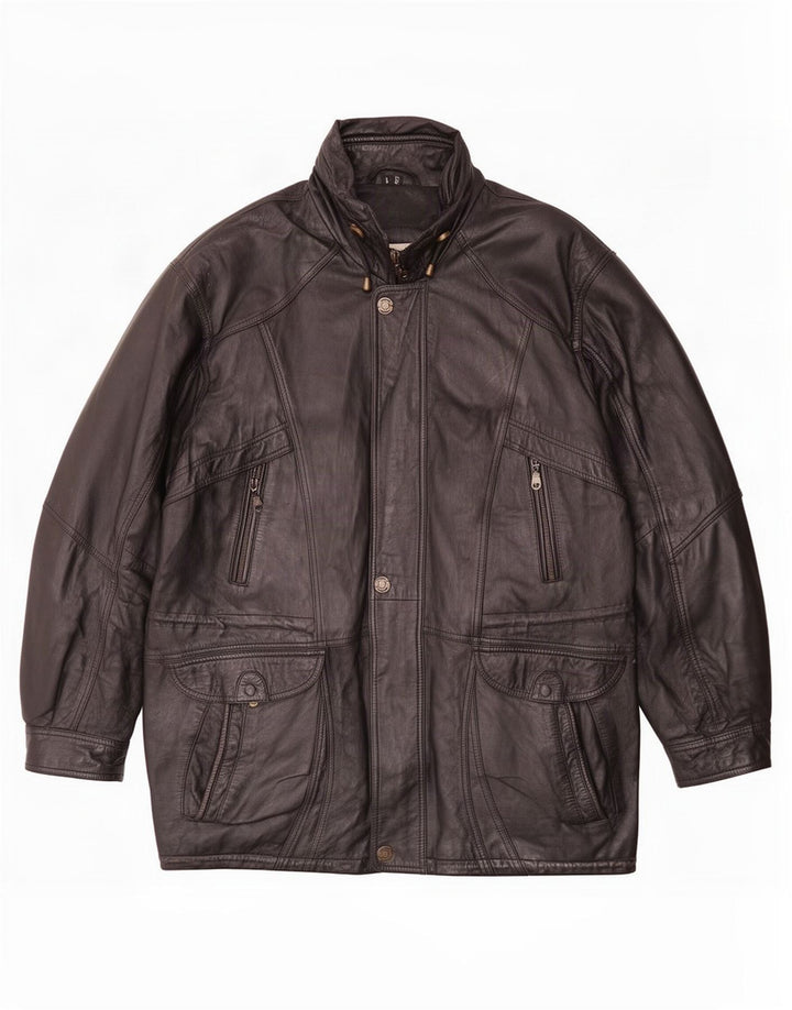 CLASSIC Herre Læderjakke UK 40 Large Sort