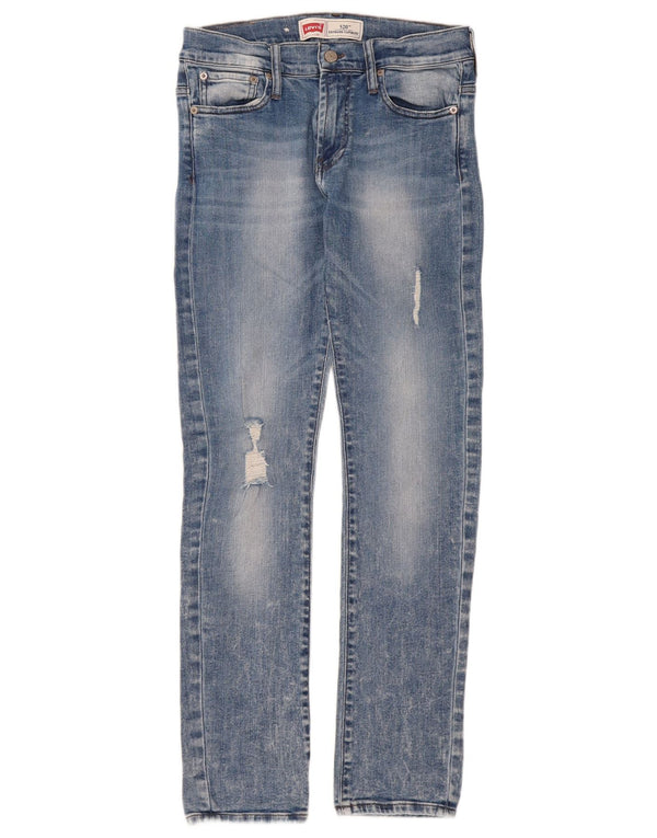 Levi's Girls 520 Distressed Tapered Jeans 13-14 år W28 L30 Blue Cotton