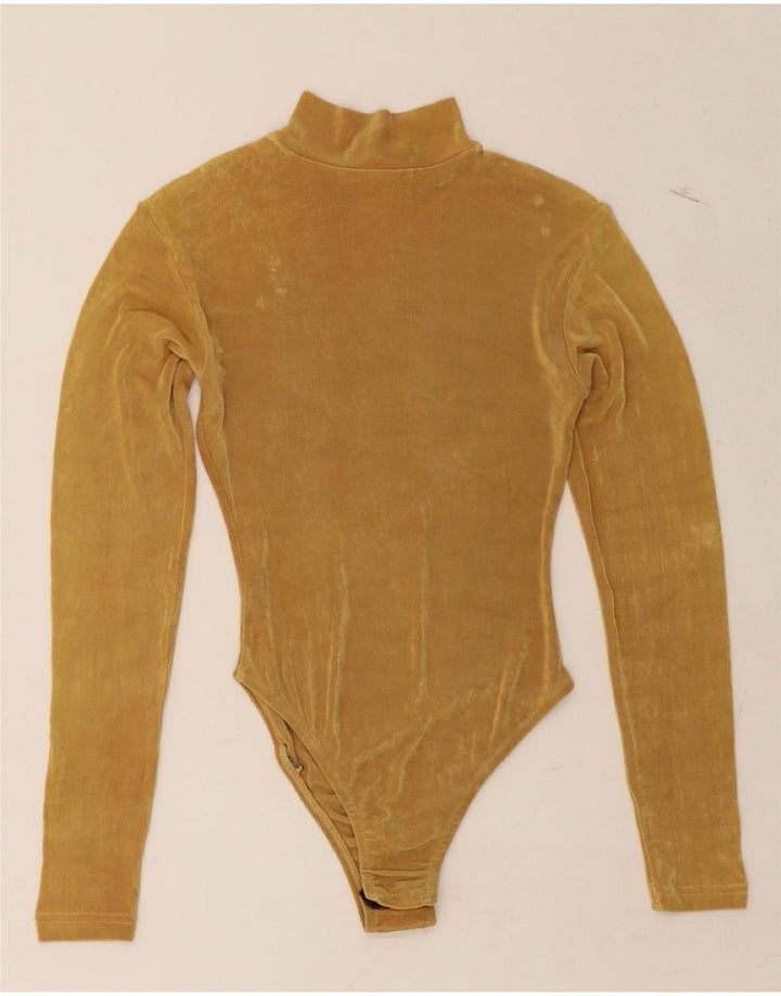 JONDEN Womens Bodysuit UK 10 Small Yellow Nylon Vintage Jonden and Second-Hand Jonden from Messina Hembry 