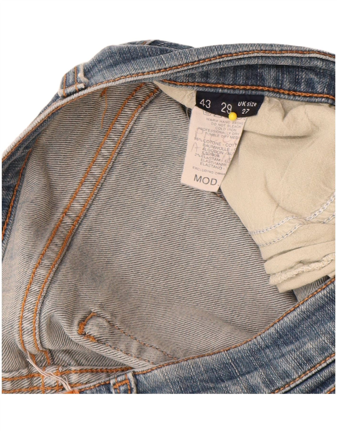 Trussardi Jeans Dame Bootcut Jeans W27 L30 Blå Bomuld