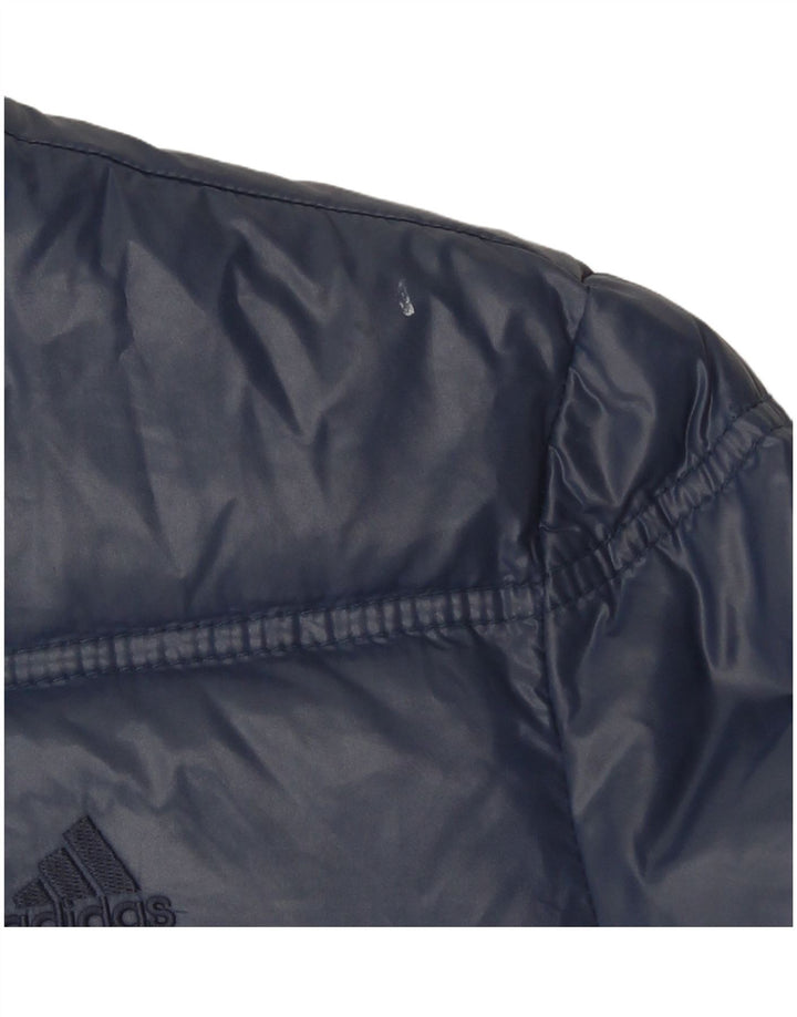 Adidas polstret jakke til kvinder UK 12 Mellem marineblå polyamid