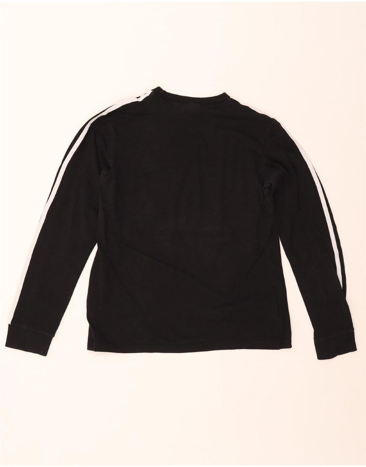 ADIDAS Dame Top Langærmet UK 14 Medium Sort Bomuld