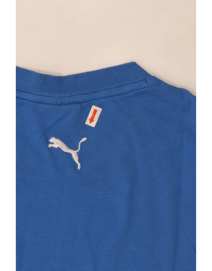 Puma Herre Grafisk T-Shirt Top Medium Blue