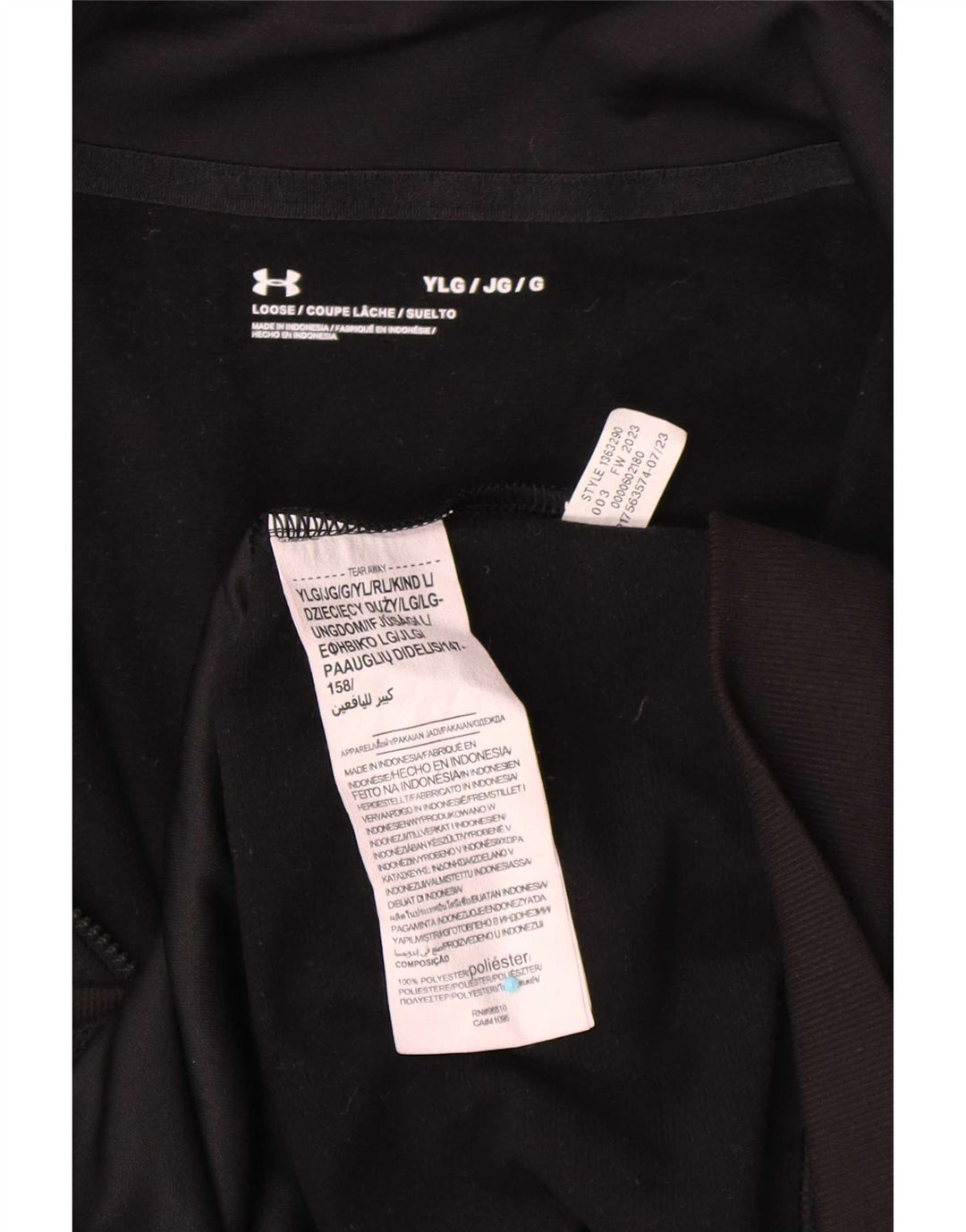 Under Armour Boys Træningsdragt Topjakke 11-12 År Stor Sort Polyester