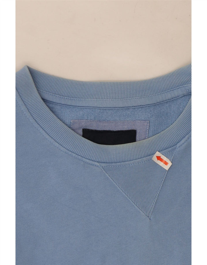 Crew Clothing Herre Sweatshirt Jumper Stor Blå Bomuld