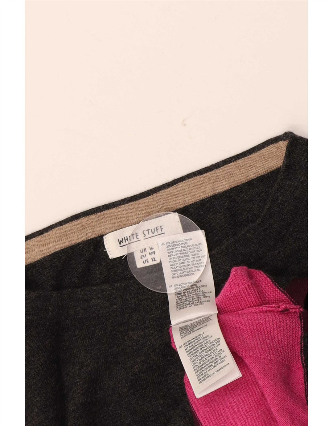 White Stuff Dame sweater med rund hals DK 16 Stor Flerfarvet