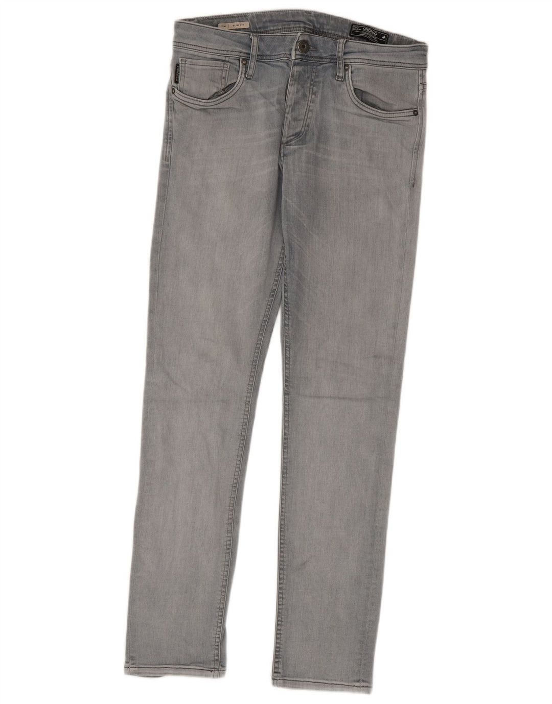 Jack & Jones Herre Tim Slim Jeans W31 L32 Grå Bomuld