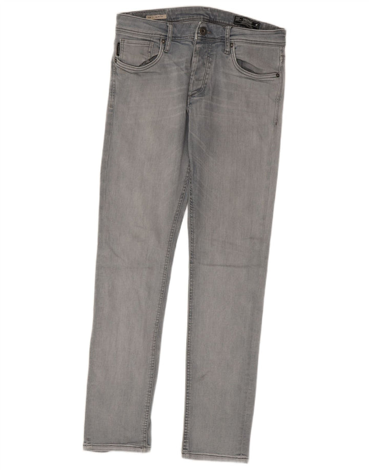 Jack & Jones Herre Tim Slim Jeans W31 L32 Grå Bomuld
