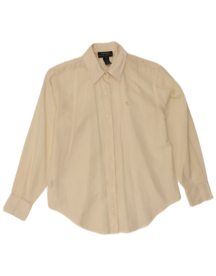 Ralph Lauren Dameskjorte US 6 Medium Off White Bomuld