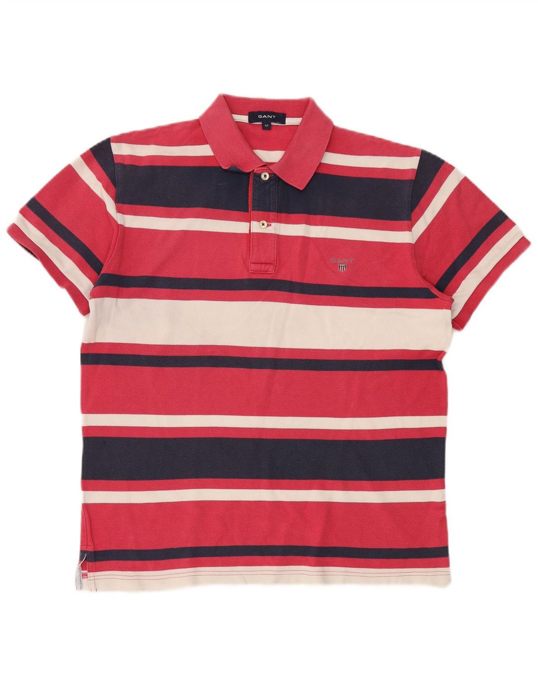 Gant Poloshirt til mænd Medium Pink Stribet bomuld