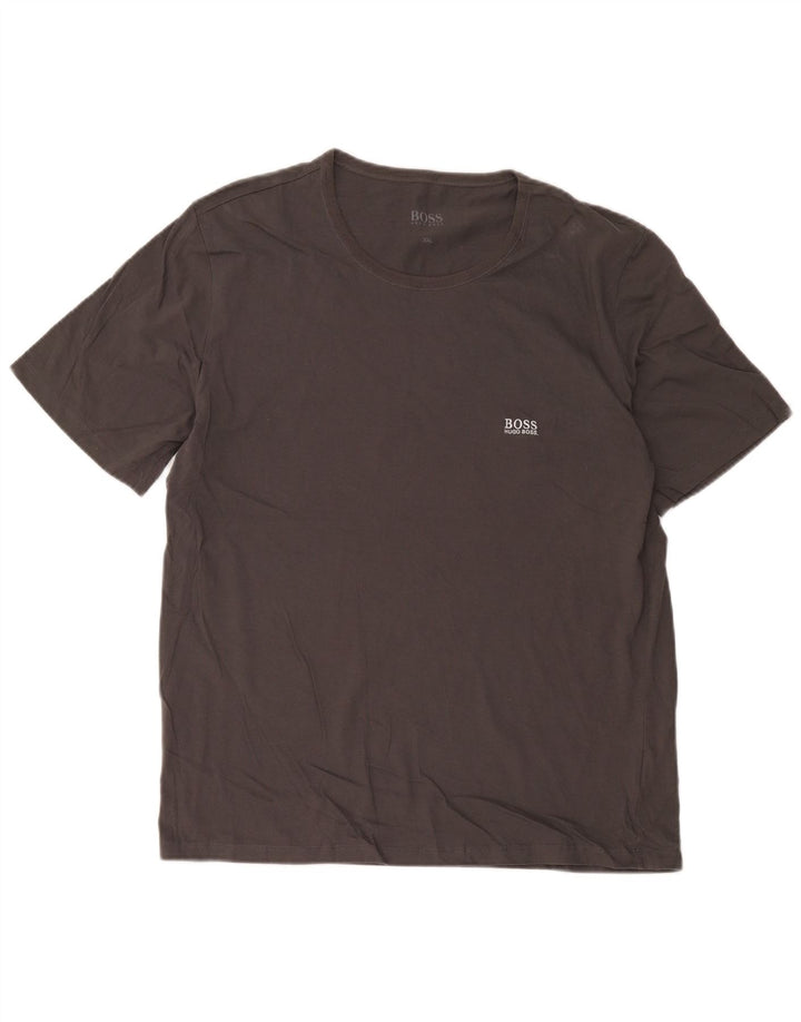 Hugo Boss Herre T-Shirt Top 2XL Grå Bomuld