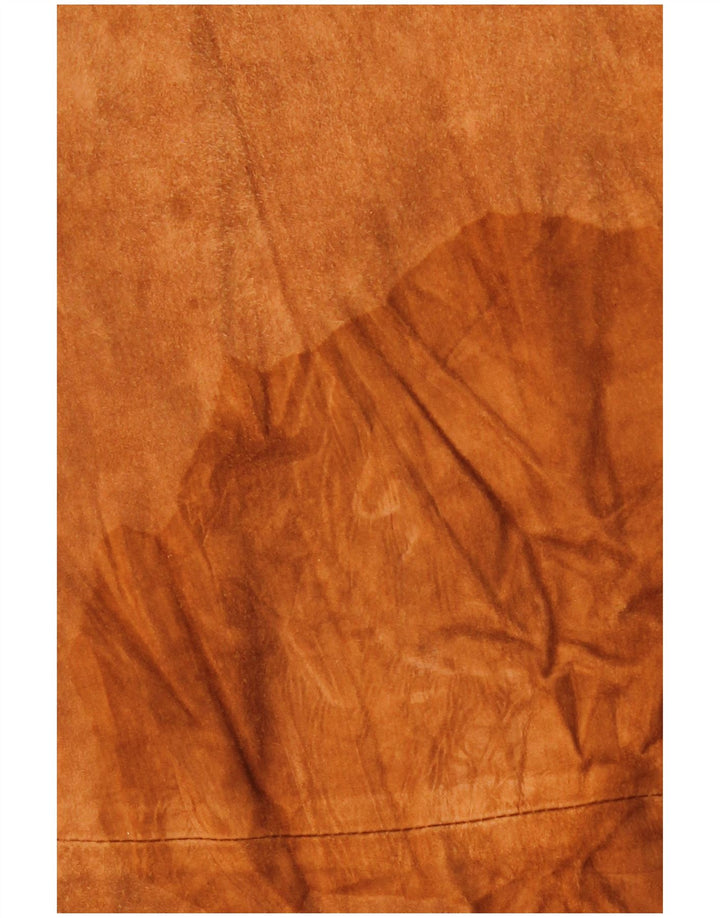 Vintage dame ruskindsjakke IT 46 Stor brunt læder