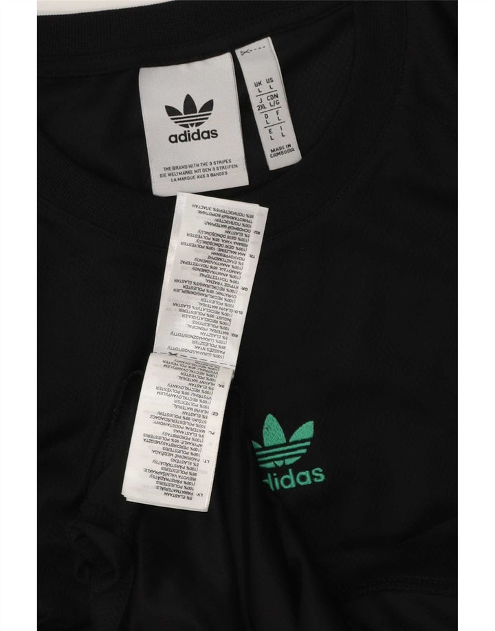 Adidas Herre T-Shirt Top Stor Sort Argyle/Diamond Polyester