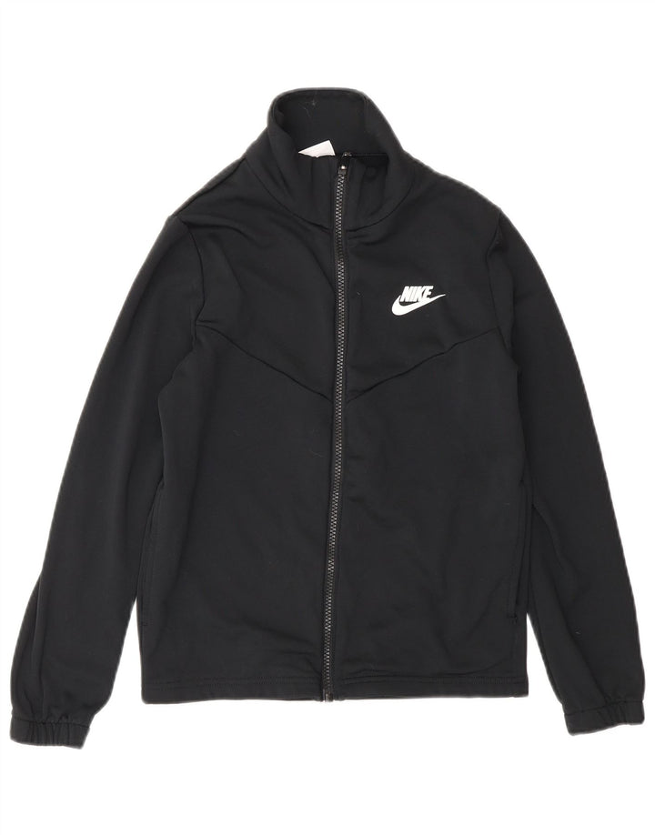 Nike drenge grafisk træningsdragt topjakke 10-11 år medium sort polyester