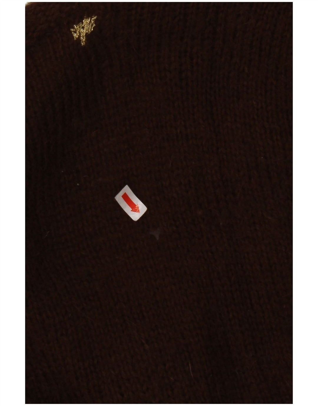 VINTAGE Dame Cardigan Sweater UK 8 Lille Brun